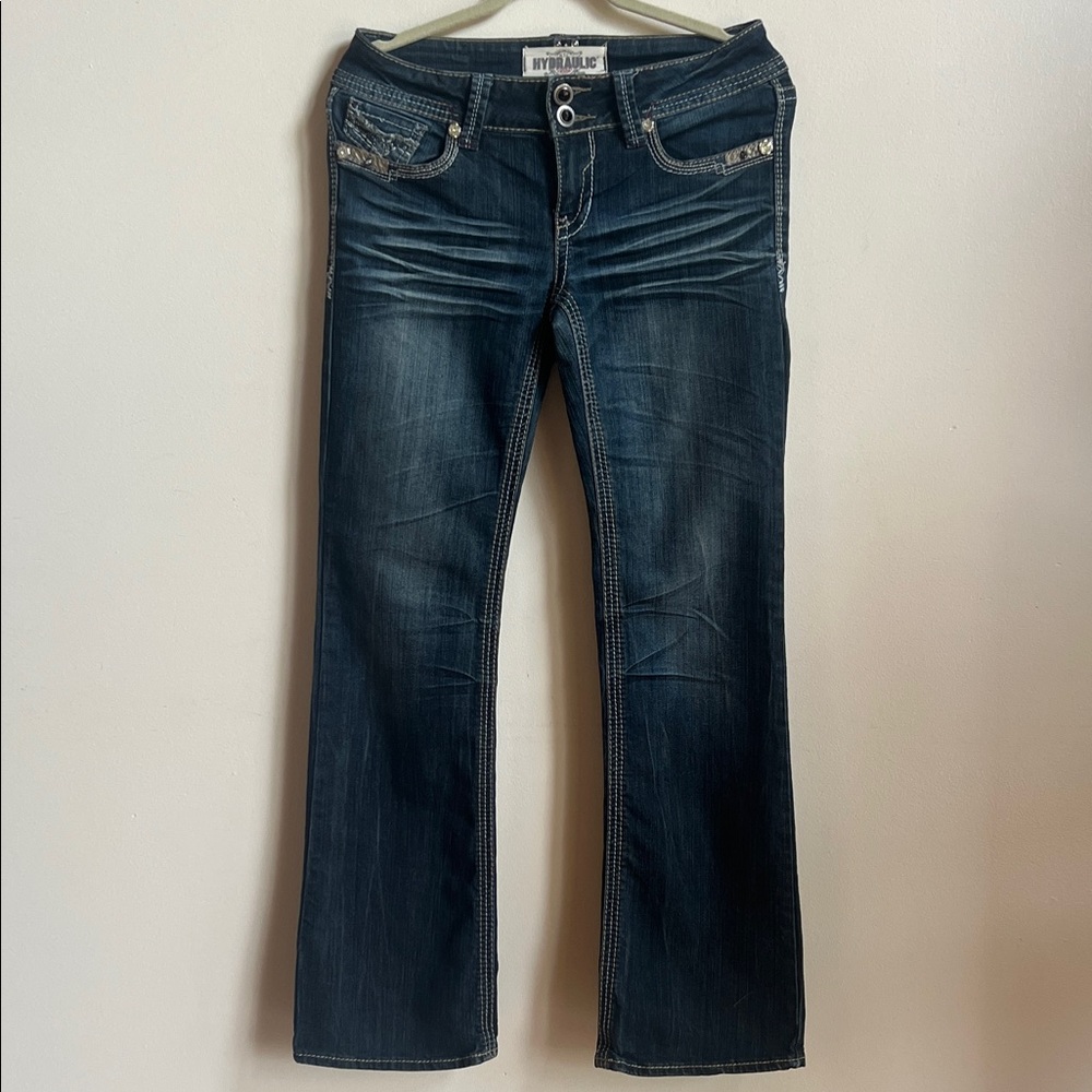 Hydraulic Dark Blue Boot Cut Jeans